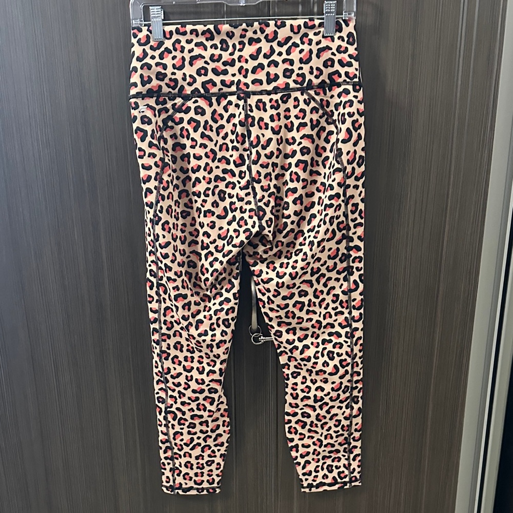 Fabletics Women's Leopard‎ Print Leggings - Pink and Black - Picture 4 of 5